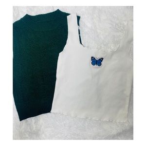 Vest & butterfly tank top
